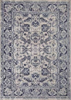 Vintage Teppich TEBRIZ 160x230 cm ANTIQUE BLUE - Waschbarer Teppich